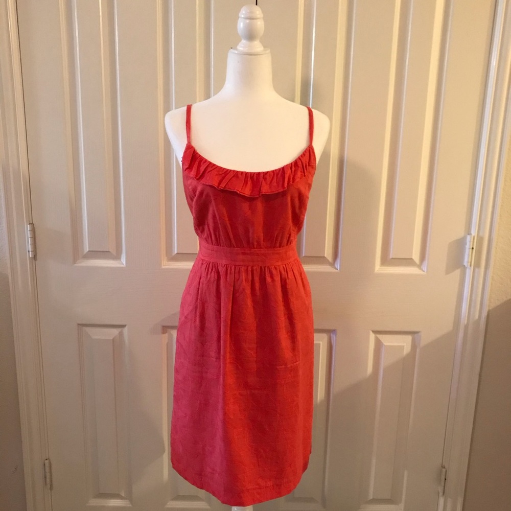 Halogen Spaghetti Strap Dress in Coral, Size 8